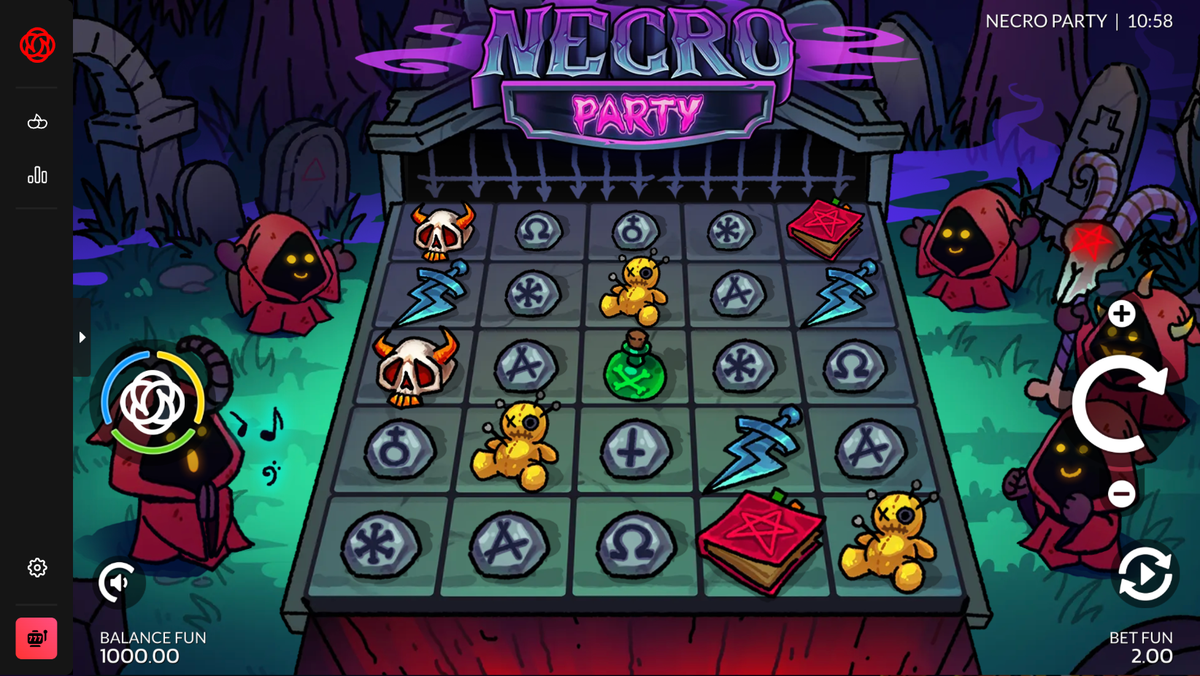 Necro Party 五乘五遊戲棋盤,由 7Rings Gaming 出品。