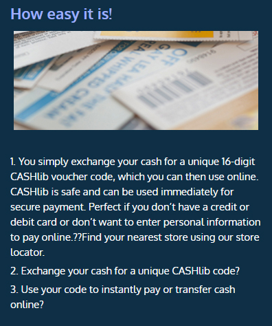 使用 CASHlib 作為付款方式